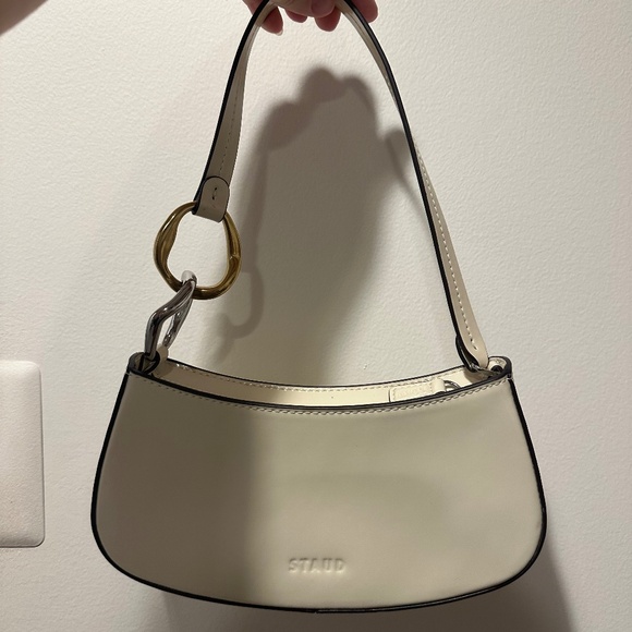 STAUD OLLIE BAG IN WHITE/CREAM - Picture 1 of 3